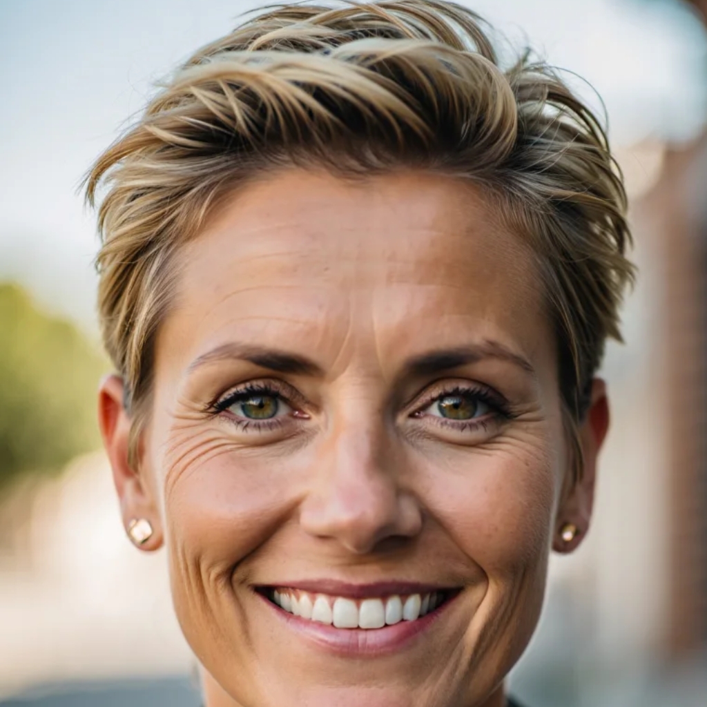 coupe courte femme dégradée