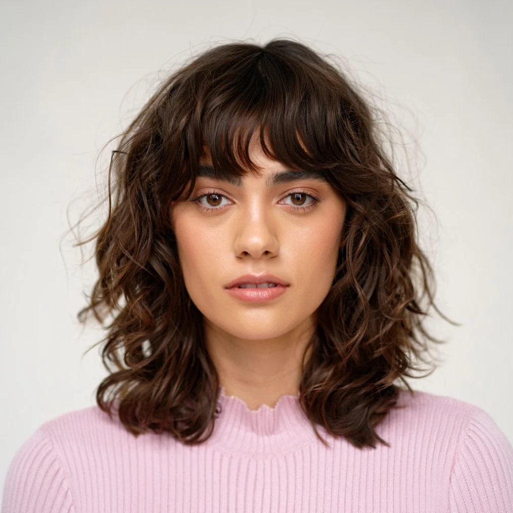 coupe de cheveux femme mi-long
