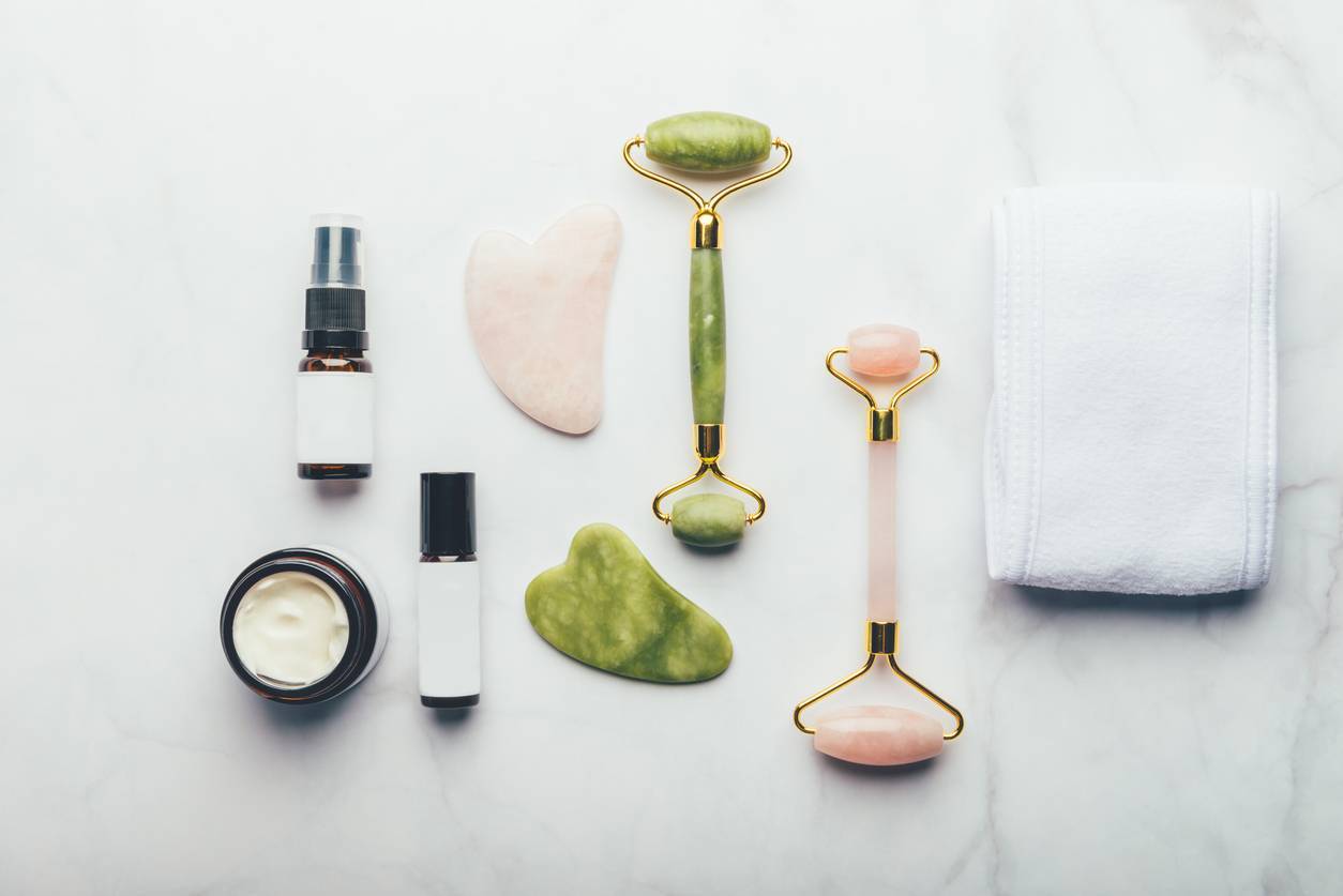 rouleau de jade peau