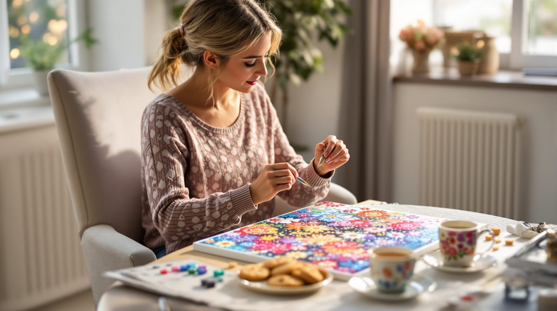 Broderie diamant féminine comment transformer votre pause détente en moment précieux