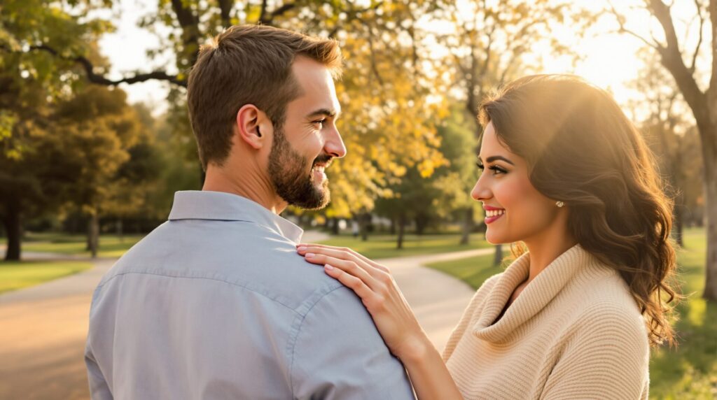 toucher l'épaule d'une femme signification
