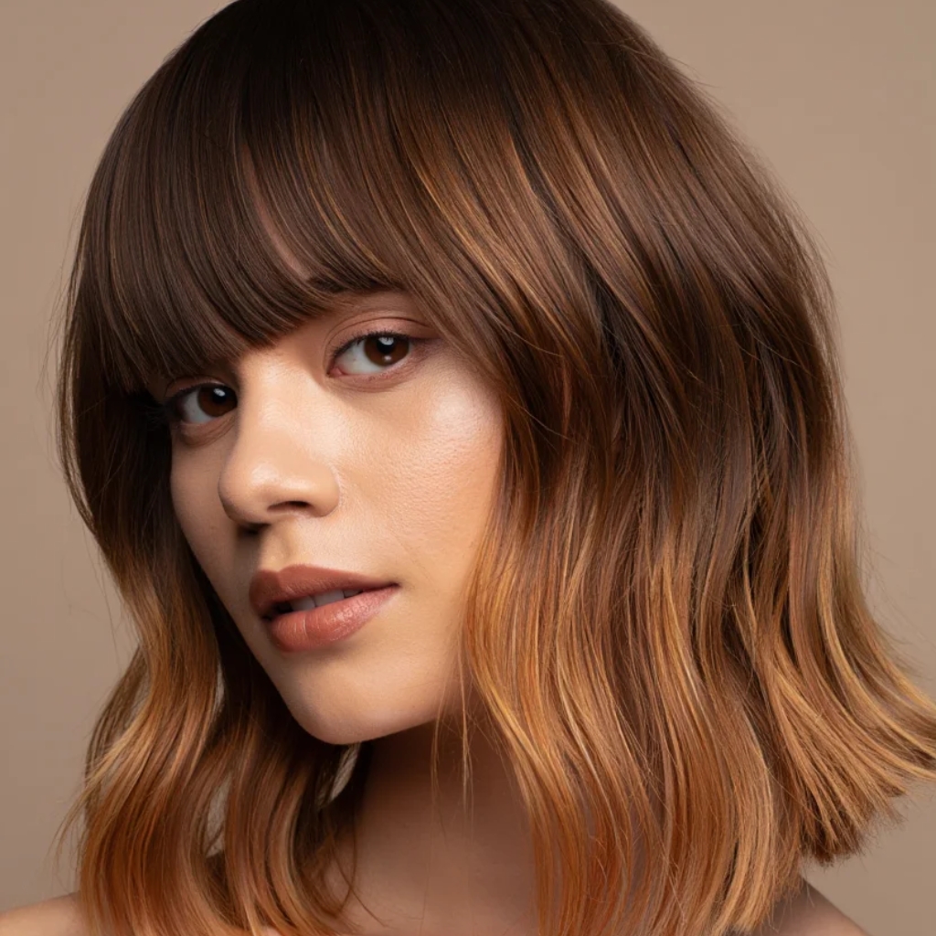 dégradé femme mi long