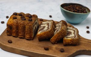 Chocolate,coffee and Vanilla Gluten free Marble Cake, Homemade P