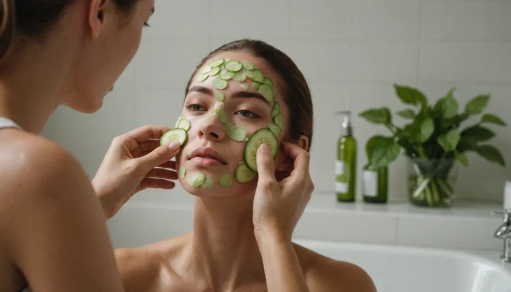 concombre masque pour visage