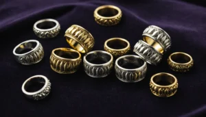 bague en metal dent